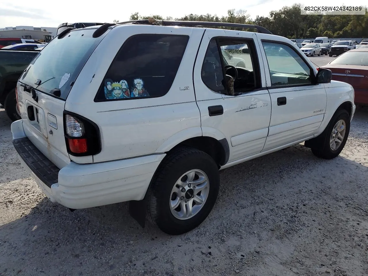 2002 Isuzu Rodeo S VIN: 4S2CK58W424342189 Lot: 76187294