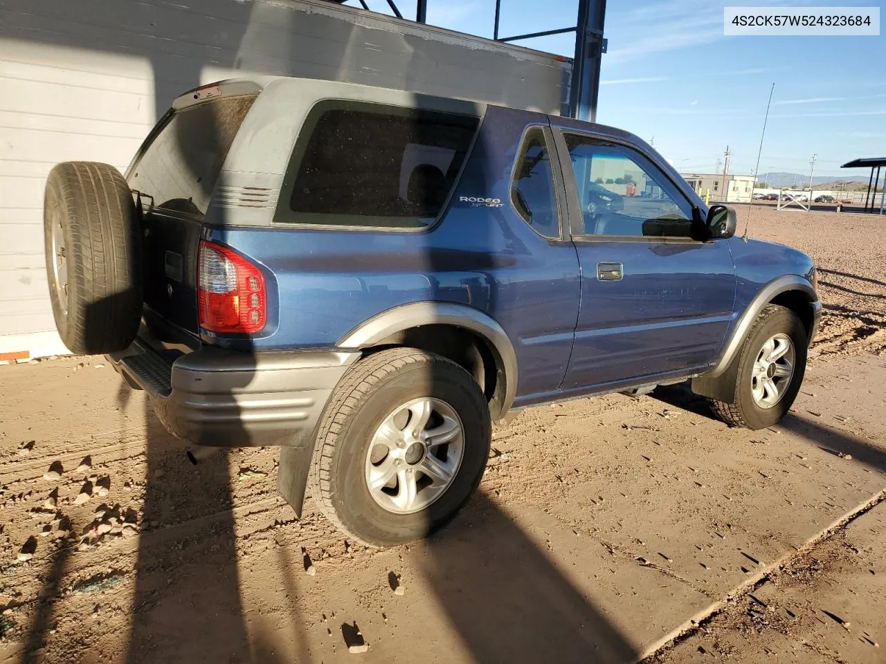 2002 Isuzu Rodeo Sport VIN: 4S2CK57W524323684 Lot: 77248604