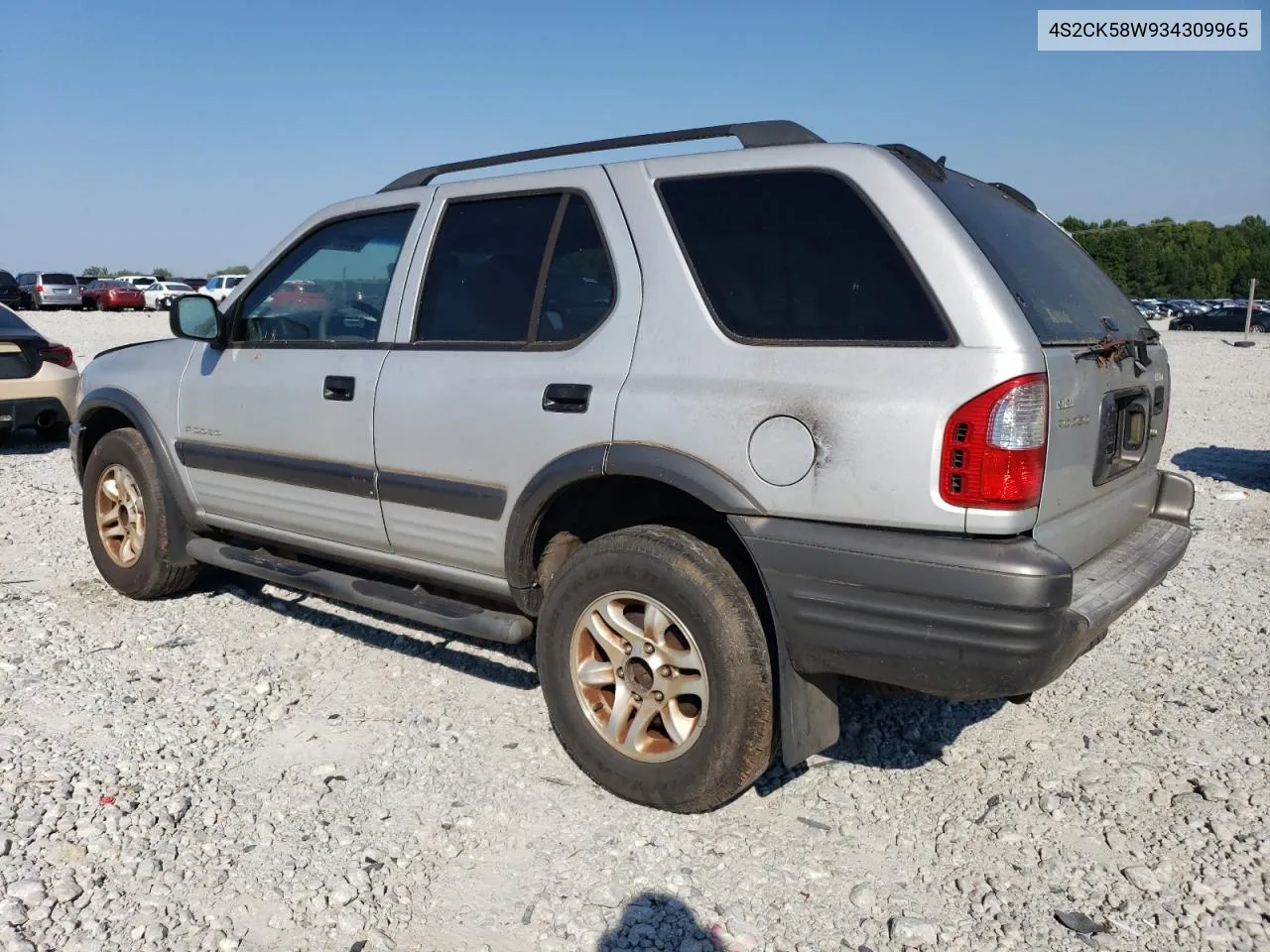 2003 Isuzu Rodeo S VIN: 4S2CK58W934309965 Lot: 69361794