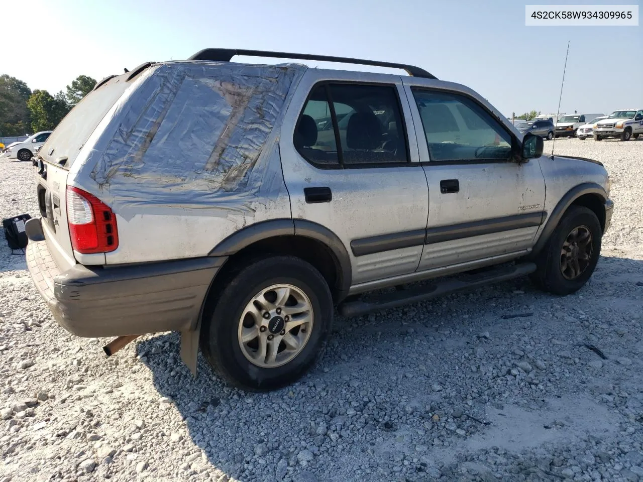 2003 Isuzu Rodeo S VIN: 4S2CK58W934309965 Lot: 69361794