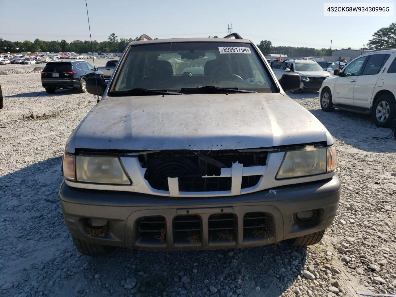 2003 Isuzu Rodeo S VIN: 4S2CK58W934309965 Lot: 69361794