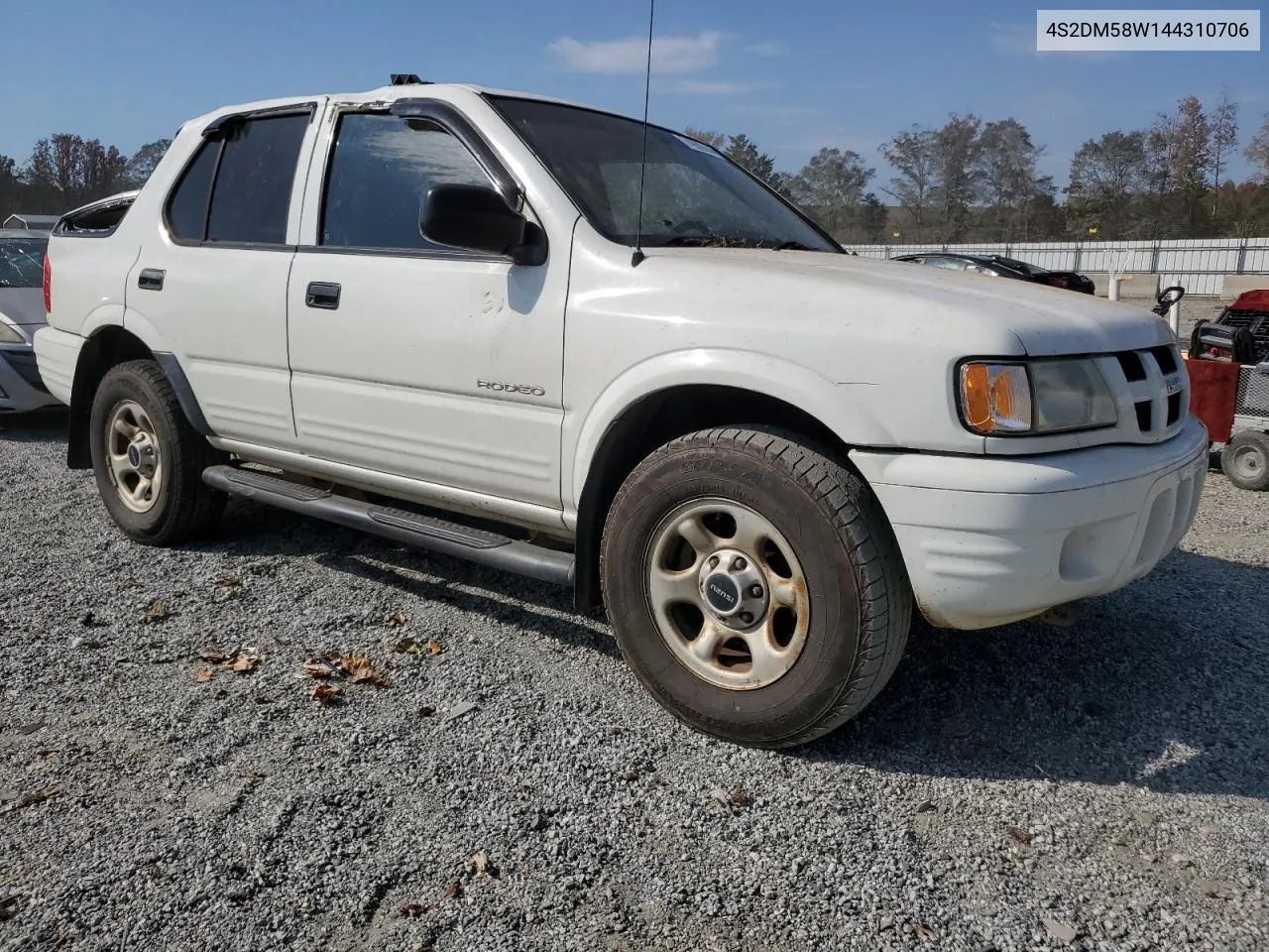 2004 Isuzu Rodeo S VIN: 4S2DM58W144310706 Lot: 74980644