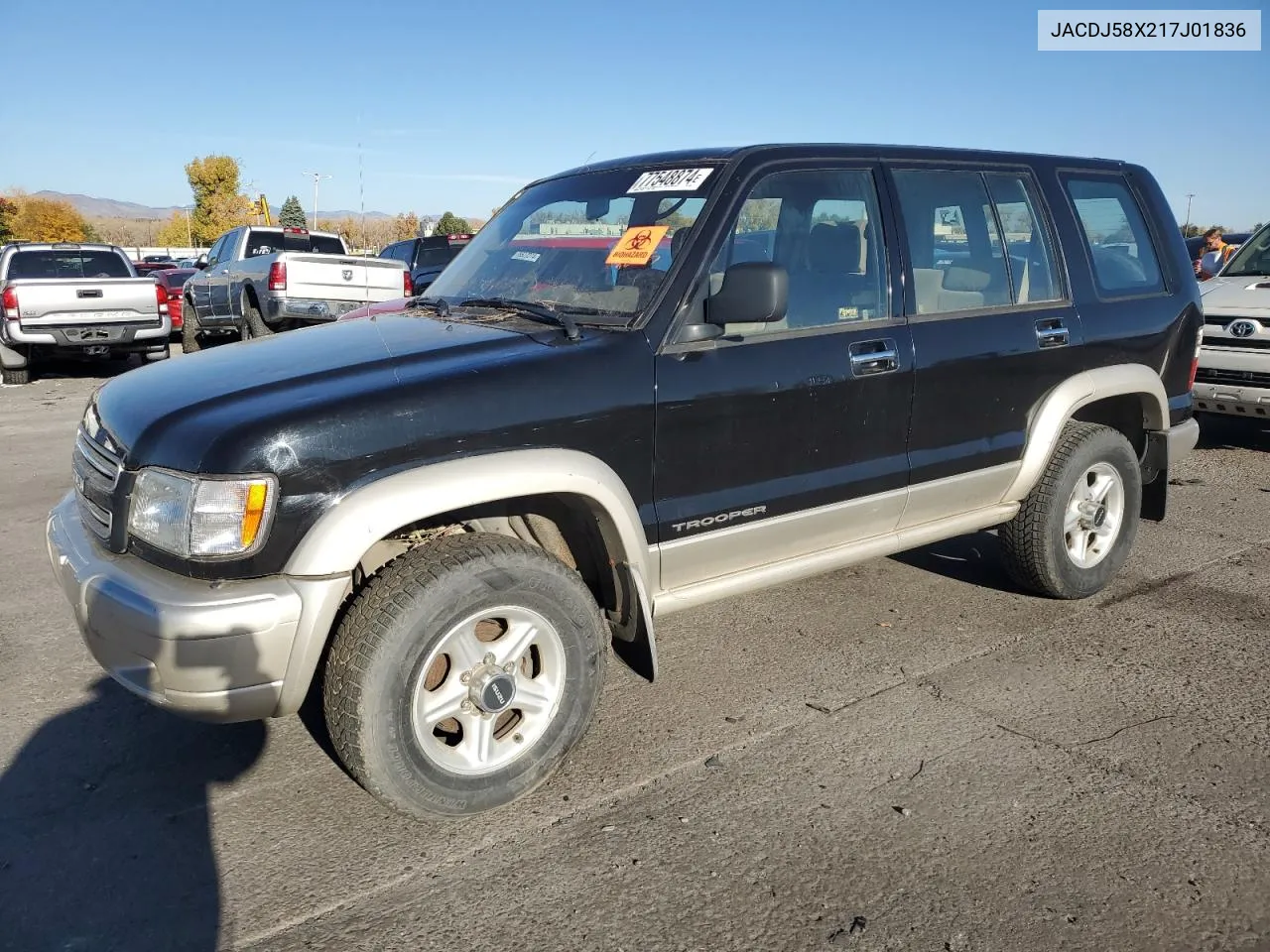 2001 Isuzu Trooper S VIN: JACDJ58X217J01836 Lot: 77548874