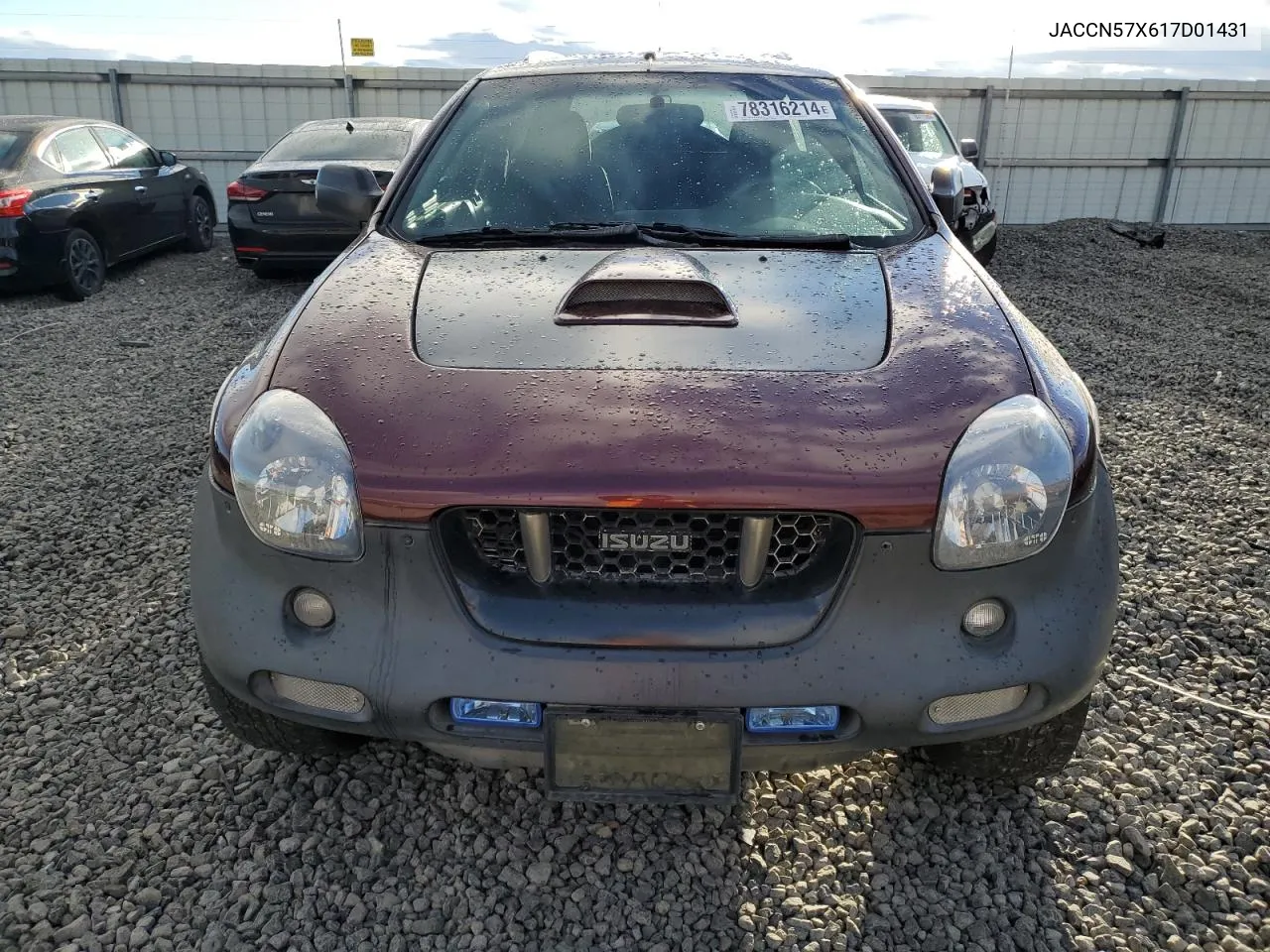 2001 Isuzu Vehicross VIN: JACCN57X617D01431 Lot: 78316214