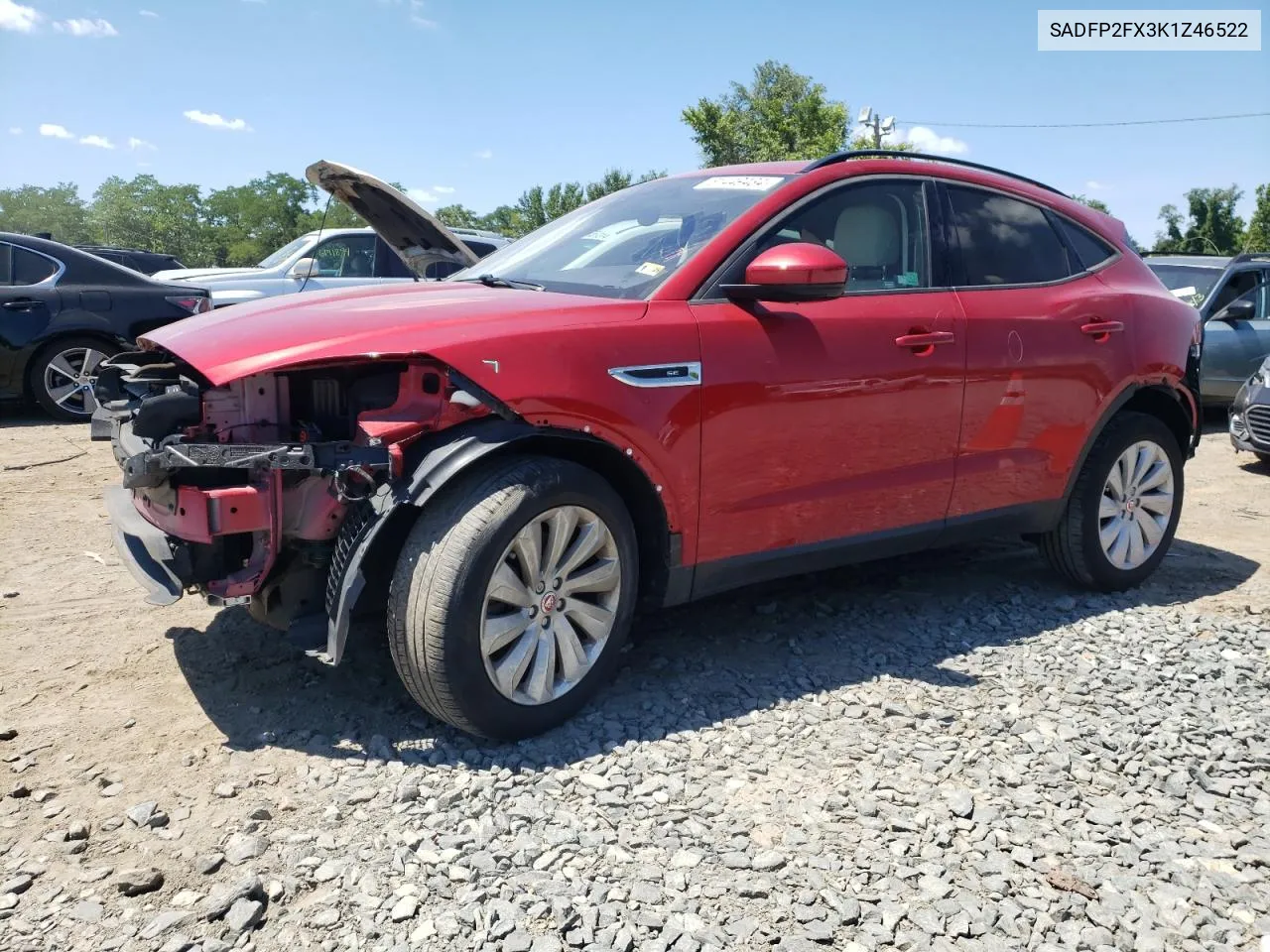 2019 Jaguar E-Pace Se VIN: SADFP2FX3K1Z46522 Lot: 61449434