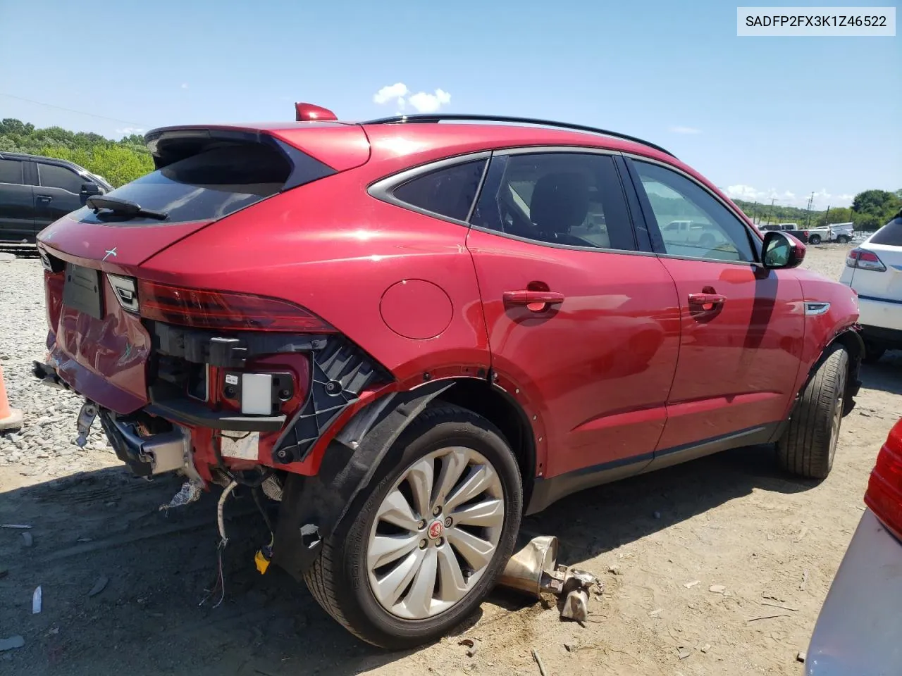 2019 Jaguar E-Pace Se VIN: SADFP2FX3K1Z46522 Lot: 61449434