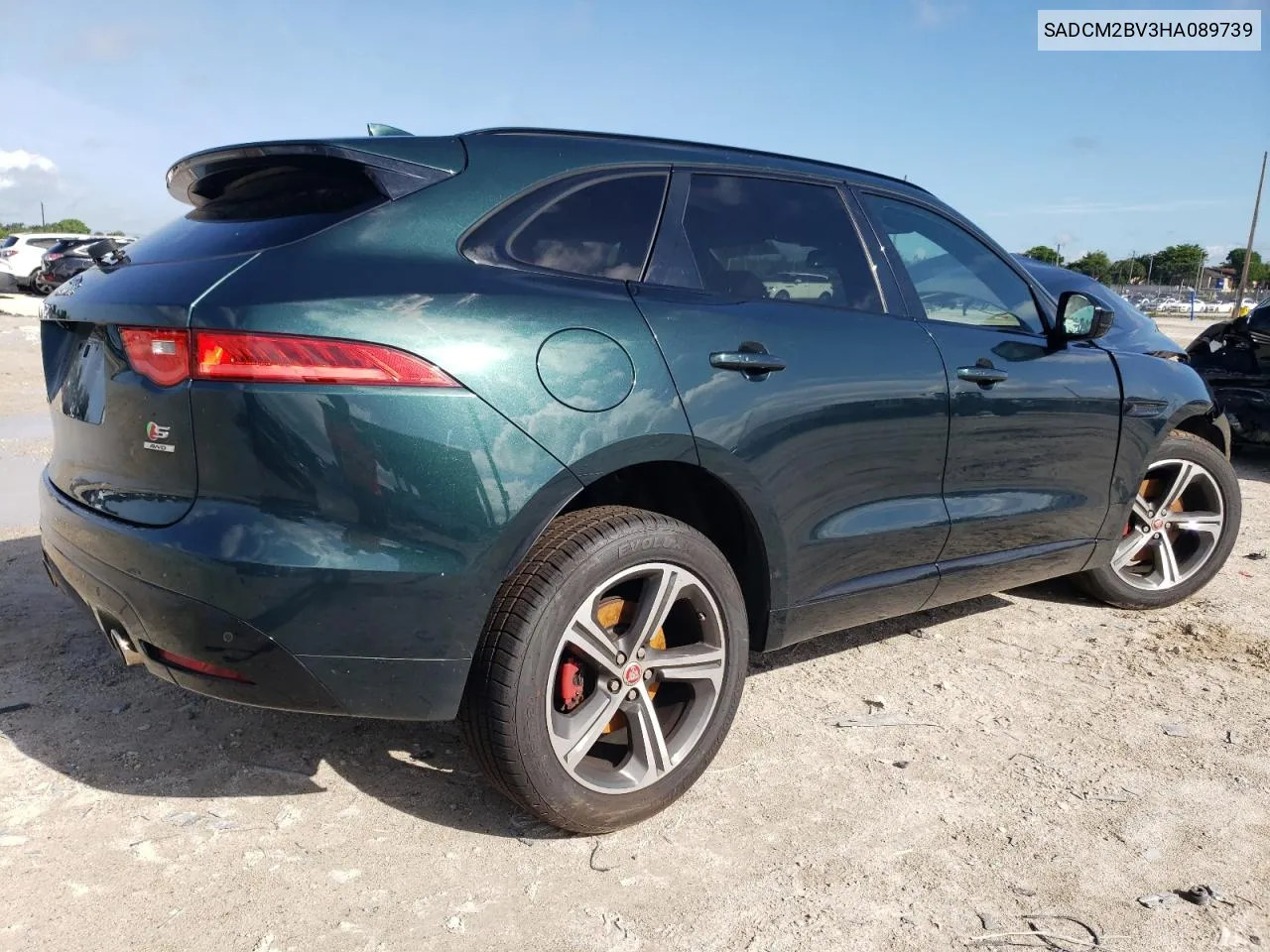 2017 Jaguar F-Pace S VIN: SADCM2BV3HA089739 Lot: 60096194