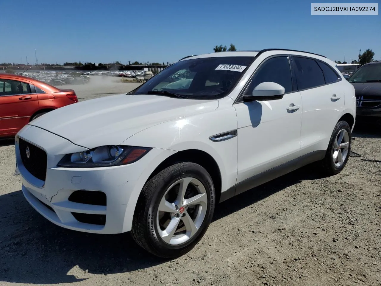 2017 Jaguar F-Pace Premium VIN: SADCJ2BVXHA092274 Lot: 71630834