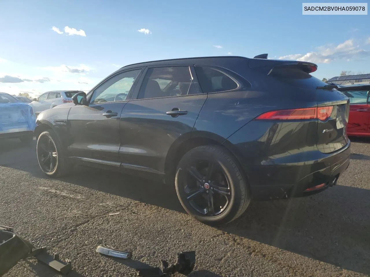 2017 Jaguar F-Pace S VIN: SADCM2BV0HA059078 Lot: 74965454