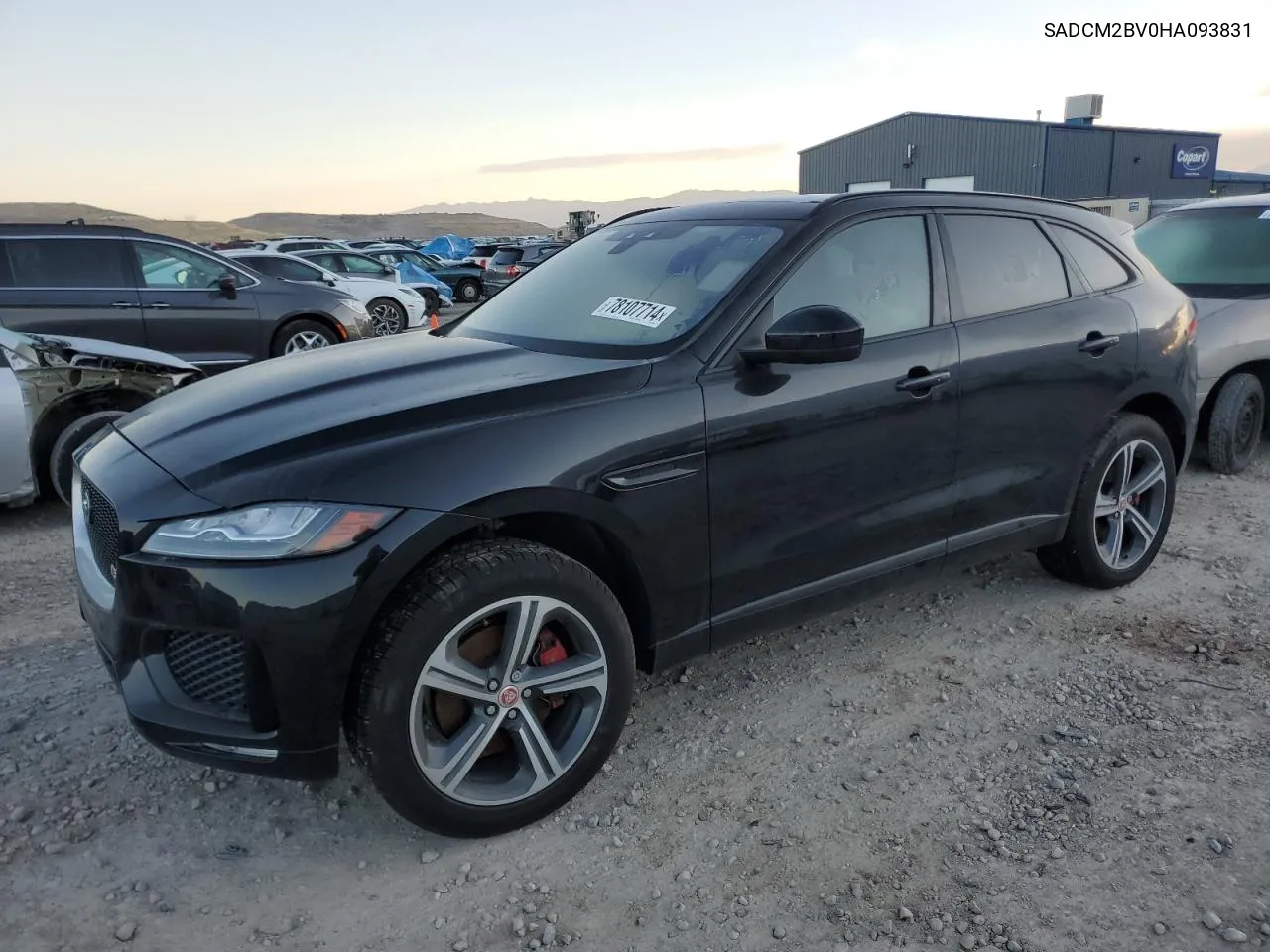 2017 Jaguar F-Pace S VIN: SADCM2BV0HA093831 Lot: 78107714