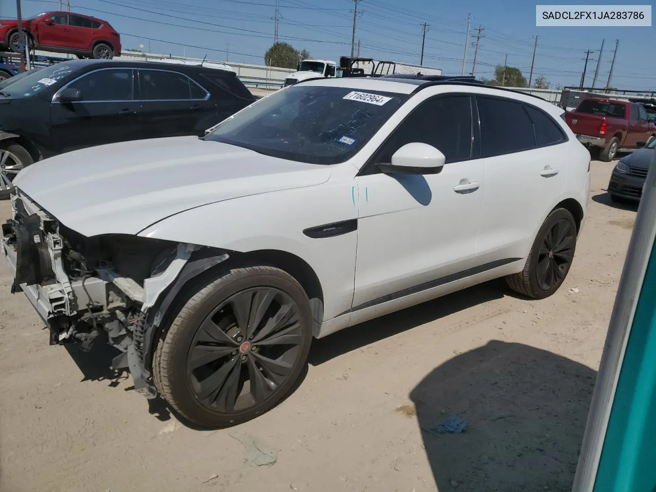 2018 Jaguar F-Pace R - Sport VIN: SADCL2FX1JA283786 Lot: 71602964