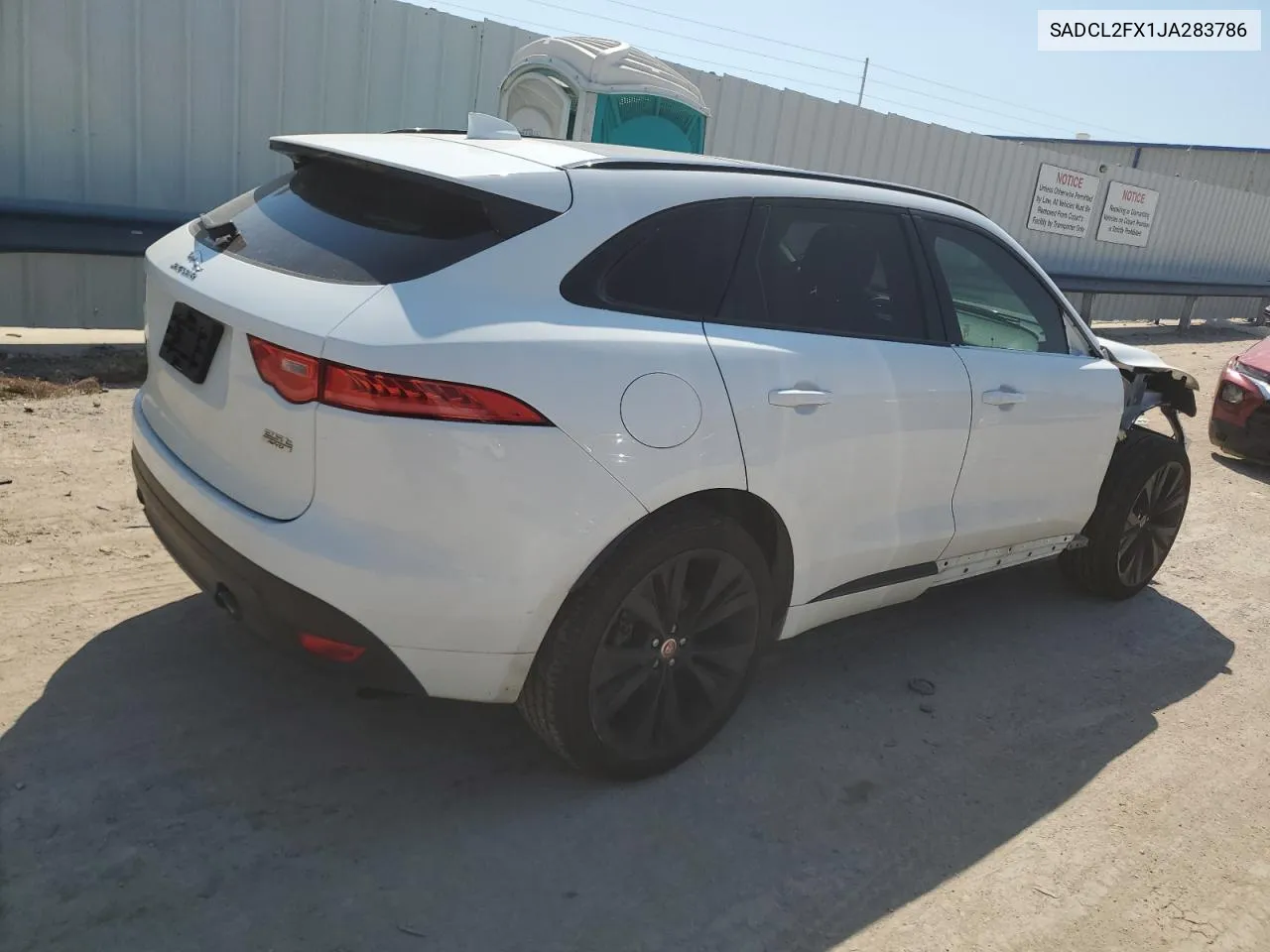 2018 Jaguar F-Pace R - Sport VIN: SADCL2FX1JA283786 Lot: 71602964