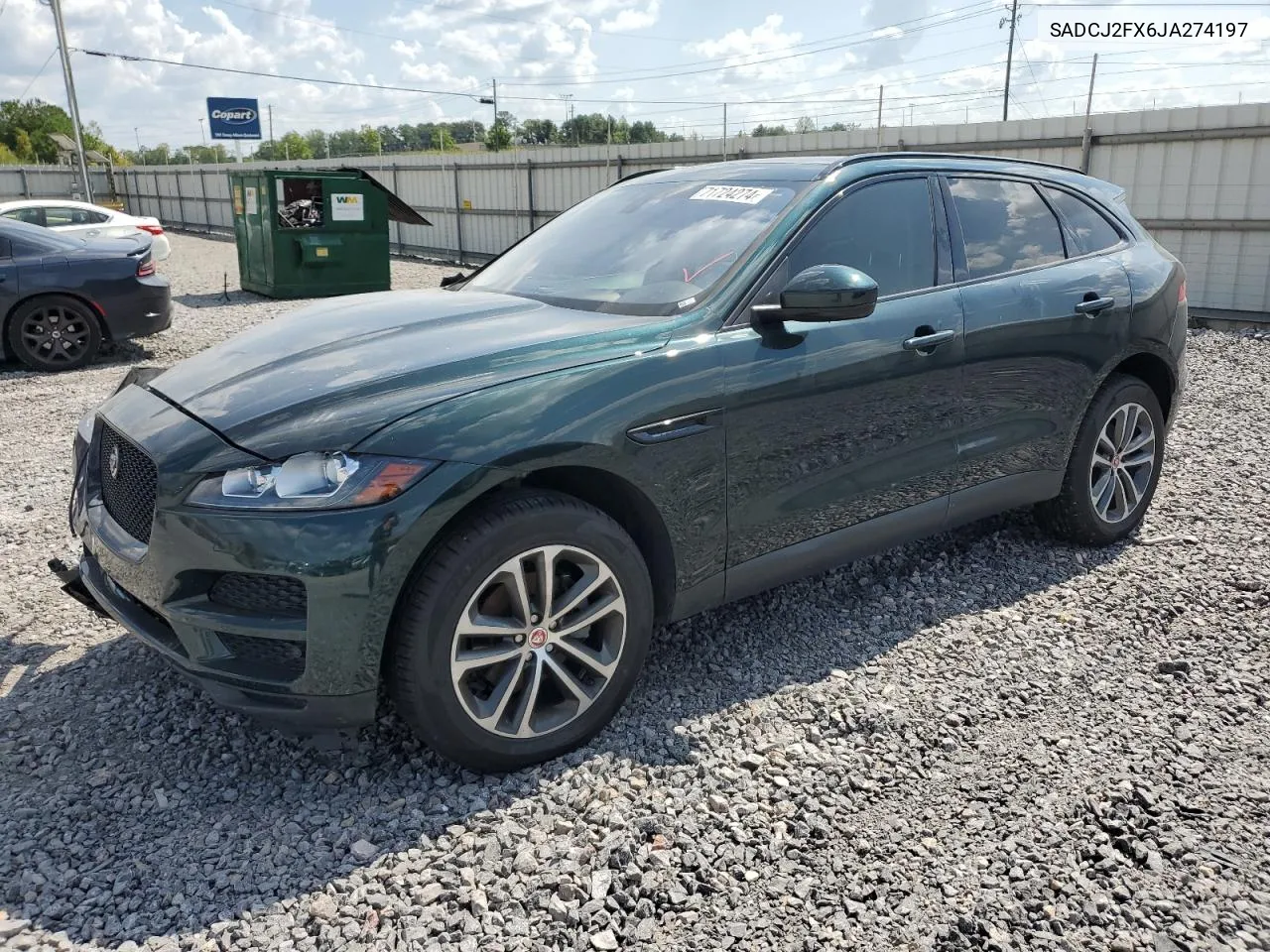 2018 Jaguar F-Pace Premium VIN: SADCJ2FX6JA274197 Lot: 71724274