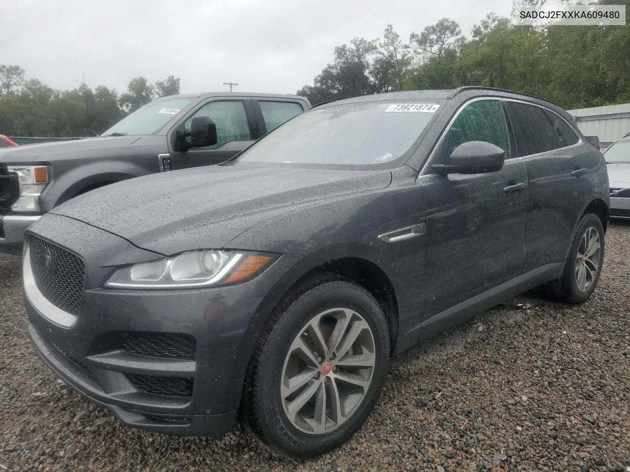 2019 Jaguar F-Pace Premium VIN: SADCJ2FXXKA609480 Lot: 73921874