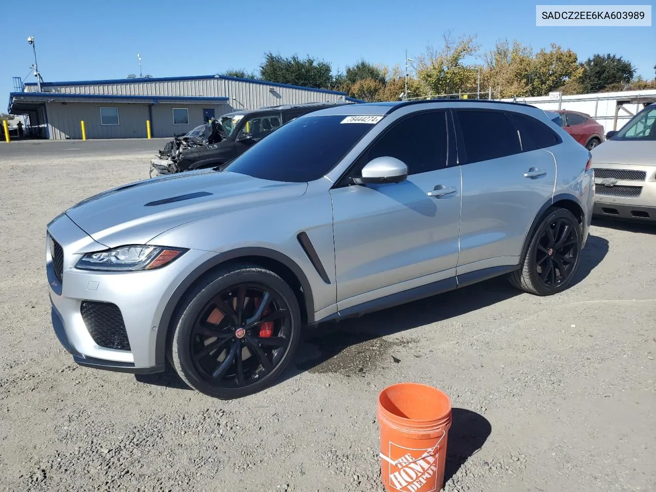 2019 Jaguar F-Pace Svr VIN: SADCZ2EE6KA603989 Lot: 78444274