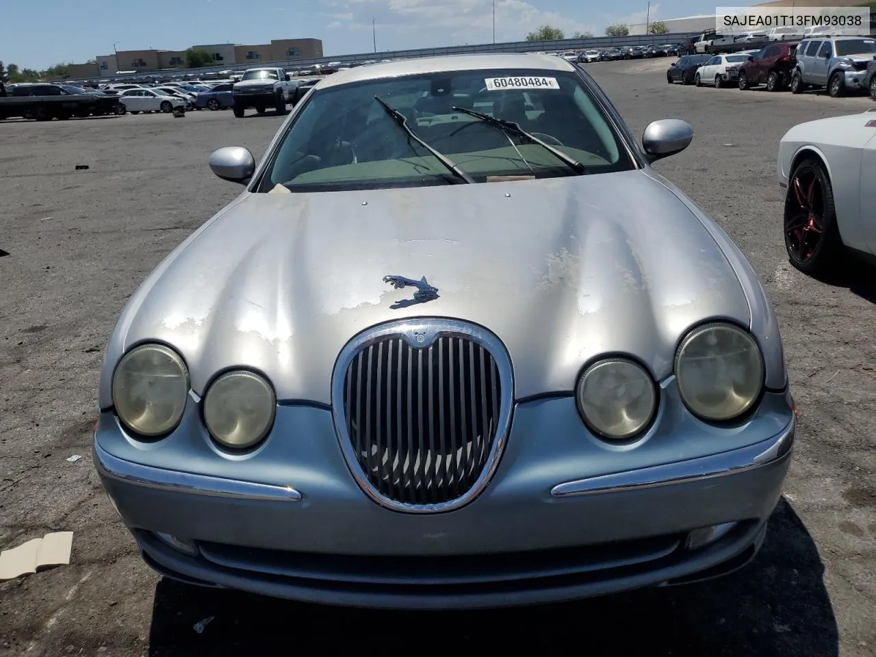 2003 Jaguar S-Type VIN: SAJEA01T13FM93038 Lot: 60480484