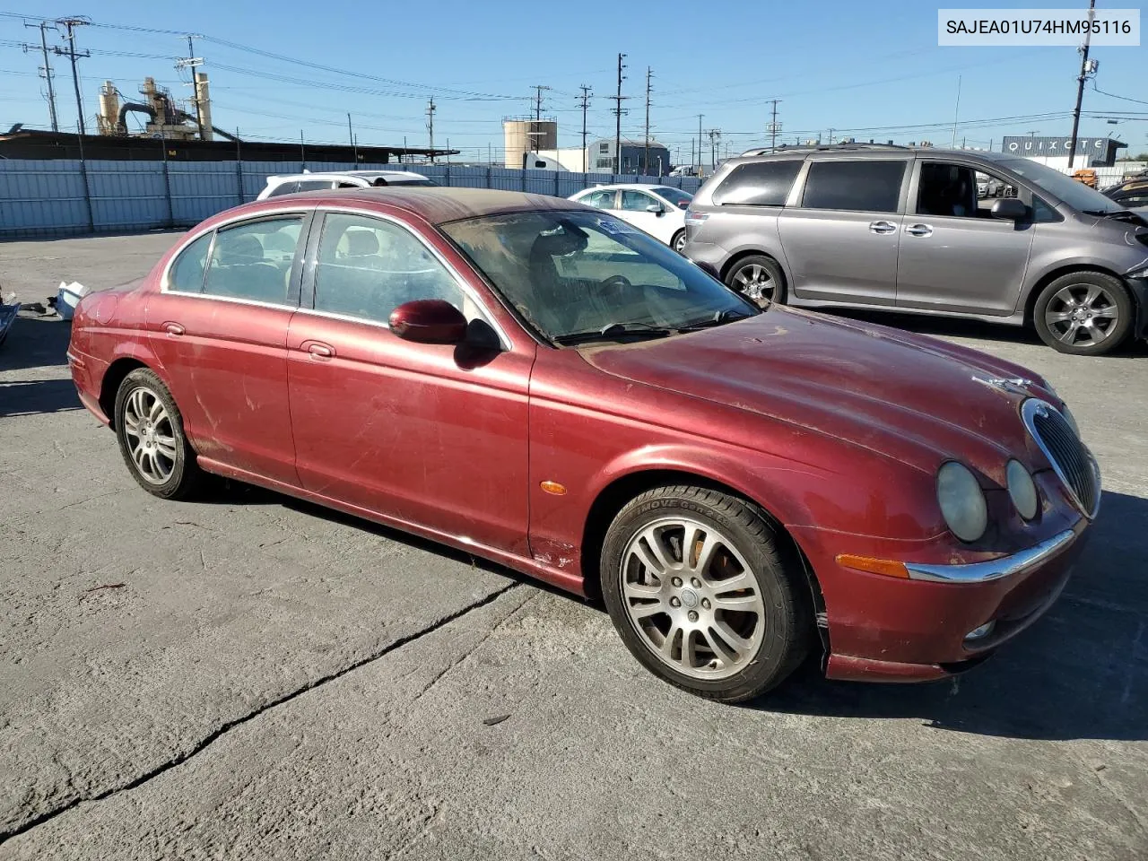 2004 Jaguar S-Type 4.2 VIN: SAJEA01U74HM95116 Lot: 67583034