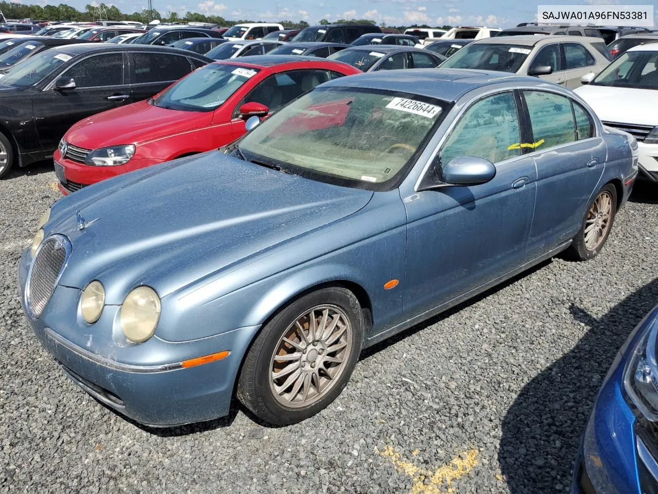 2006 Jaguar S-Type VIN: SAJWA01A96FN53381 Lot: 74226644