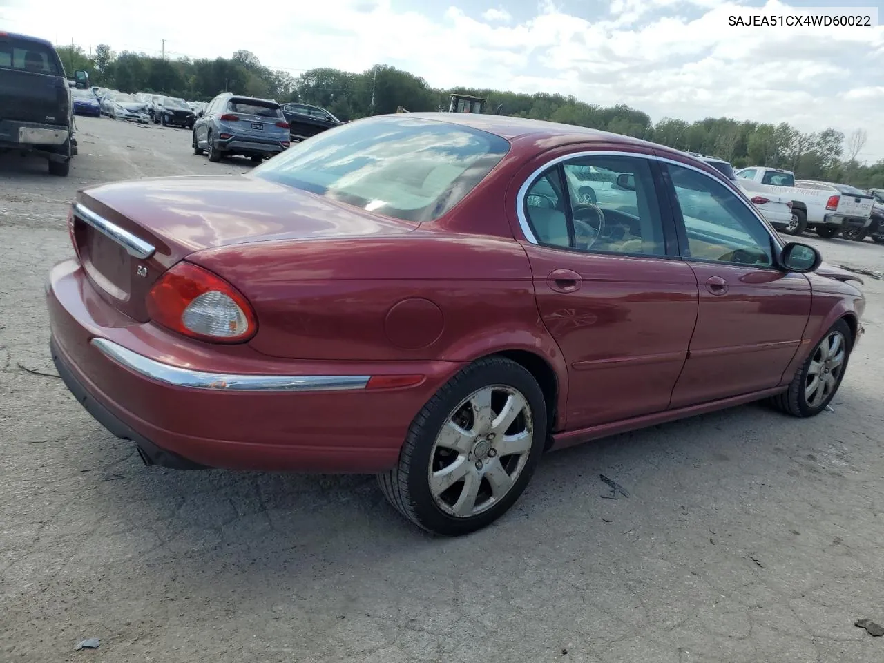 2004 Jaguar X-Type 3.0 VIN: SAJEA51CX4WD60022 Lot: 70491824