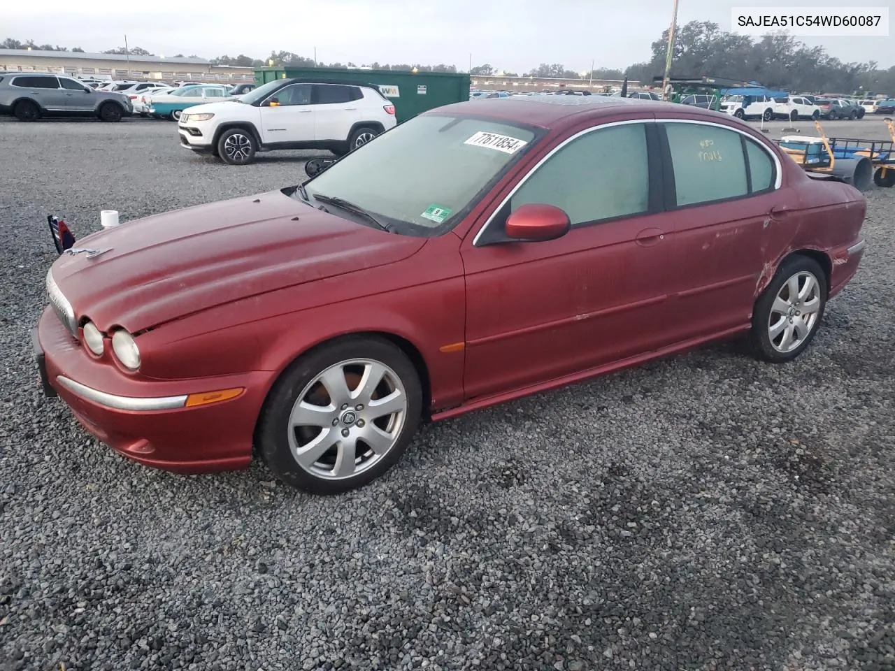 2004 Jaguar X-Type 3.0 VIN: SAJEA51C54WD60087 Lot: 77611854