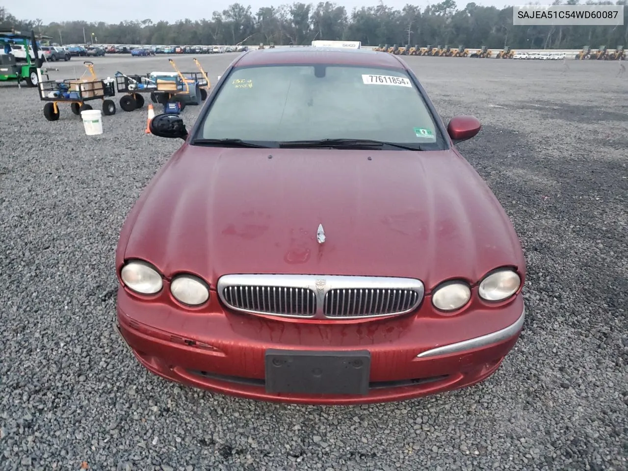 2004 Jaguar X-Type 3.0 VIN: SAJEA51C54WD60087 Lot: 77611854