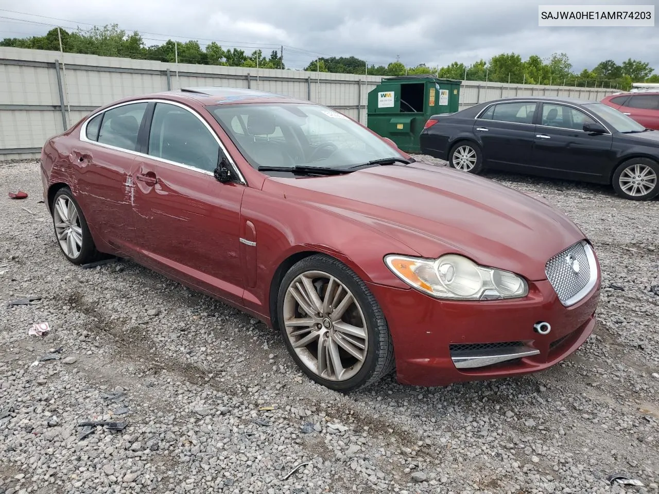 SAJWA0HE1AMR74203 2010 Jaguar Xf Supercharged