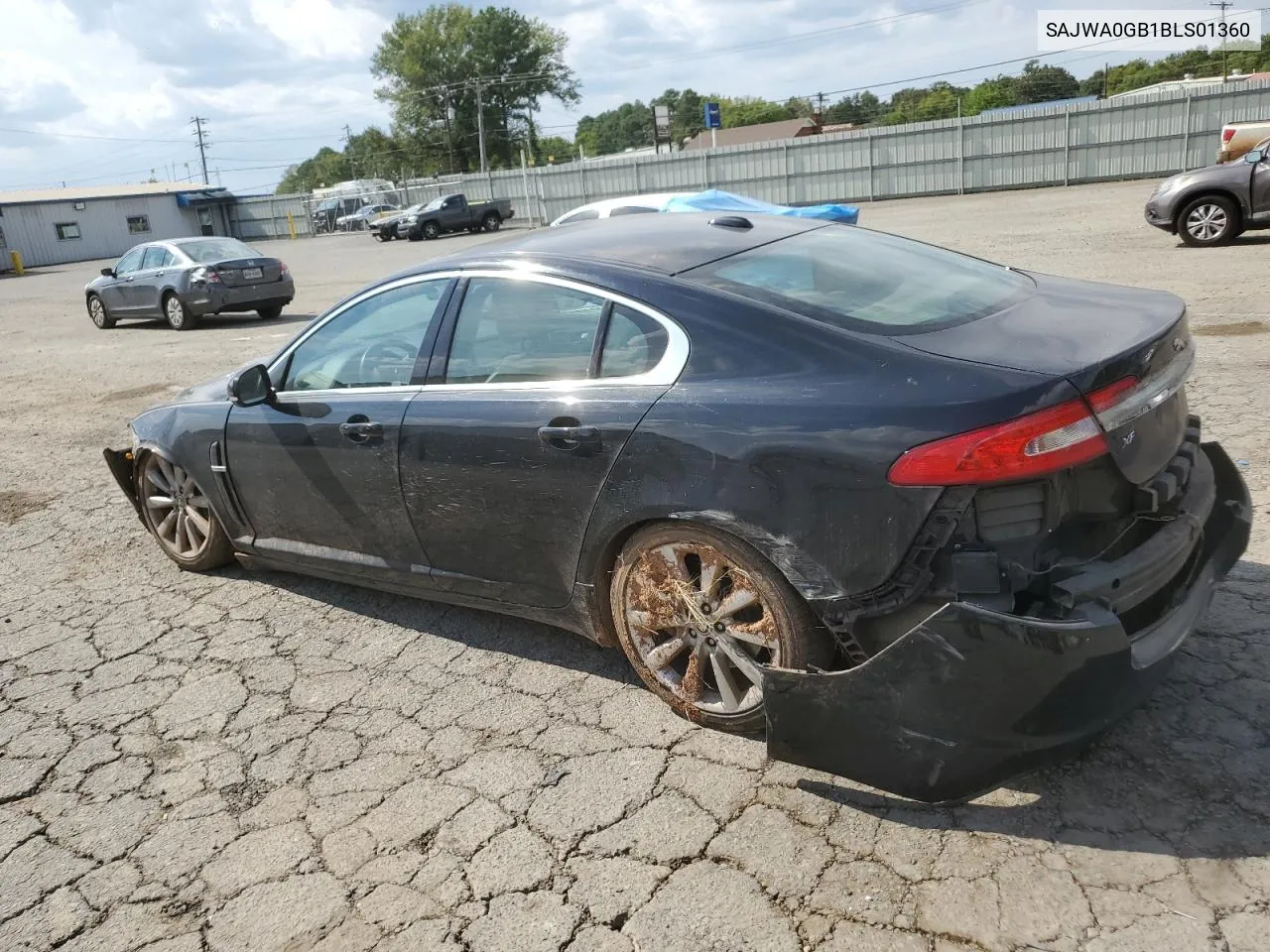 2011 Jaguar Xf Premium VIN: SAJWA0GB1BLS01360 Lot: 72697034