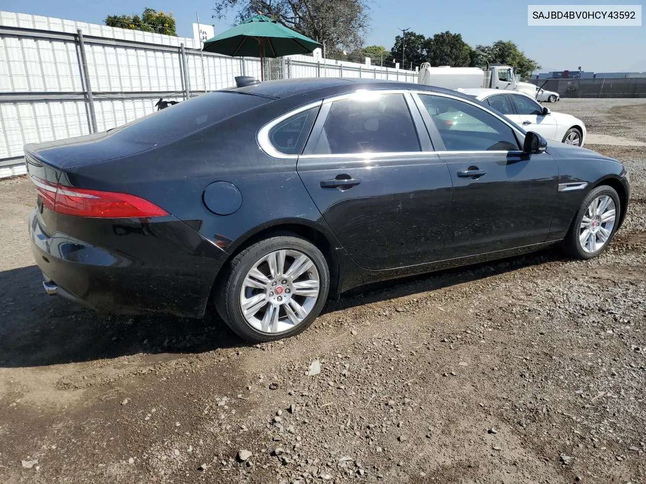 SAJBD4BV0HCY43592 2017 Jaguar Xf Premium