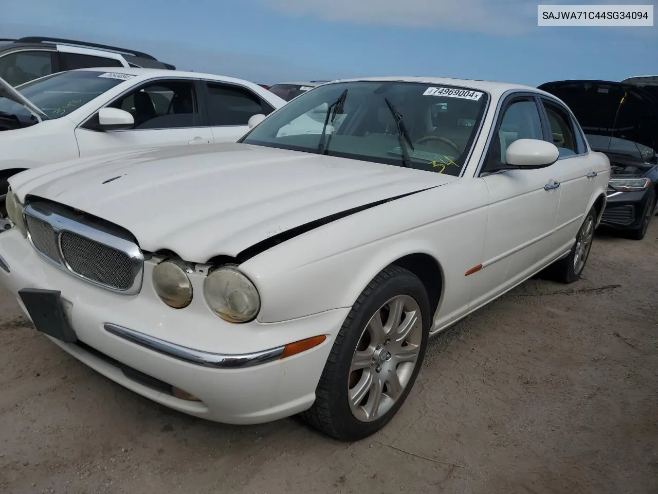 2004 Jaguar Xj8 VIN: SAJWA71C44SG34094 Lot: 74969004