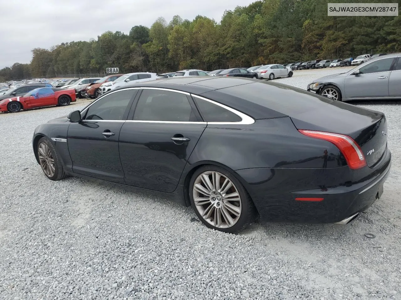 2012 Jaguar Xjl Supercharged VIN: SAJWA2GE3CMV28747 Lot: 77836394