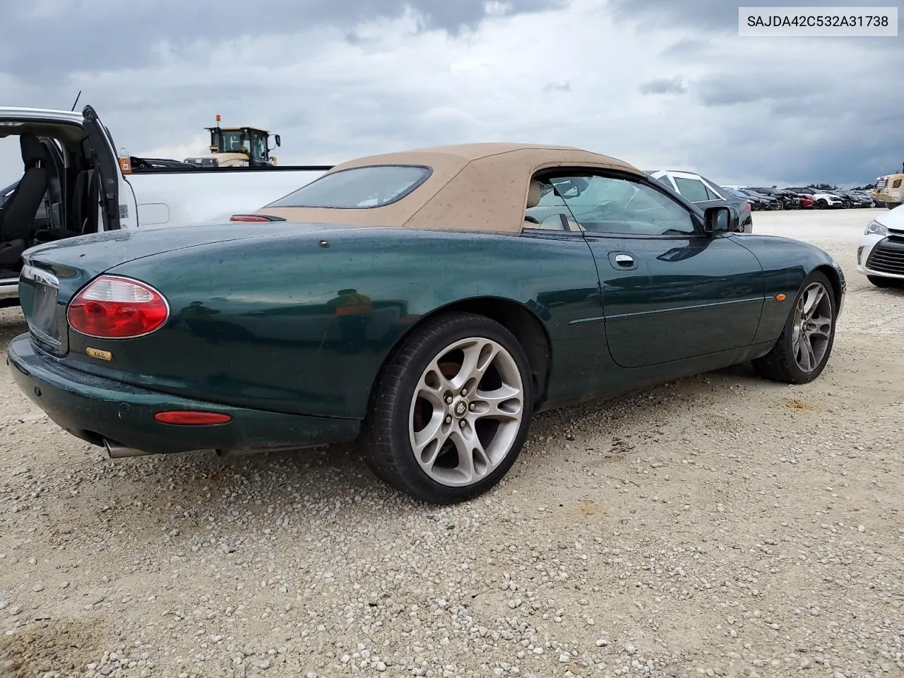 2003 Jaguar Xk8 VIN: SAJDA42C532A31738 Lot: 74023174