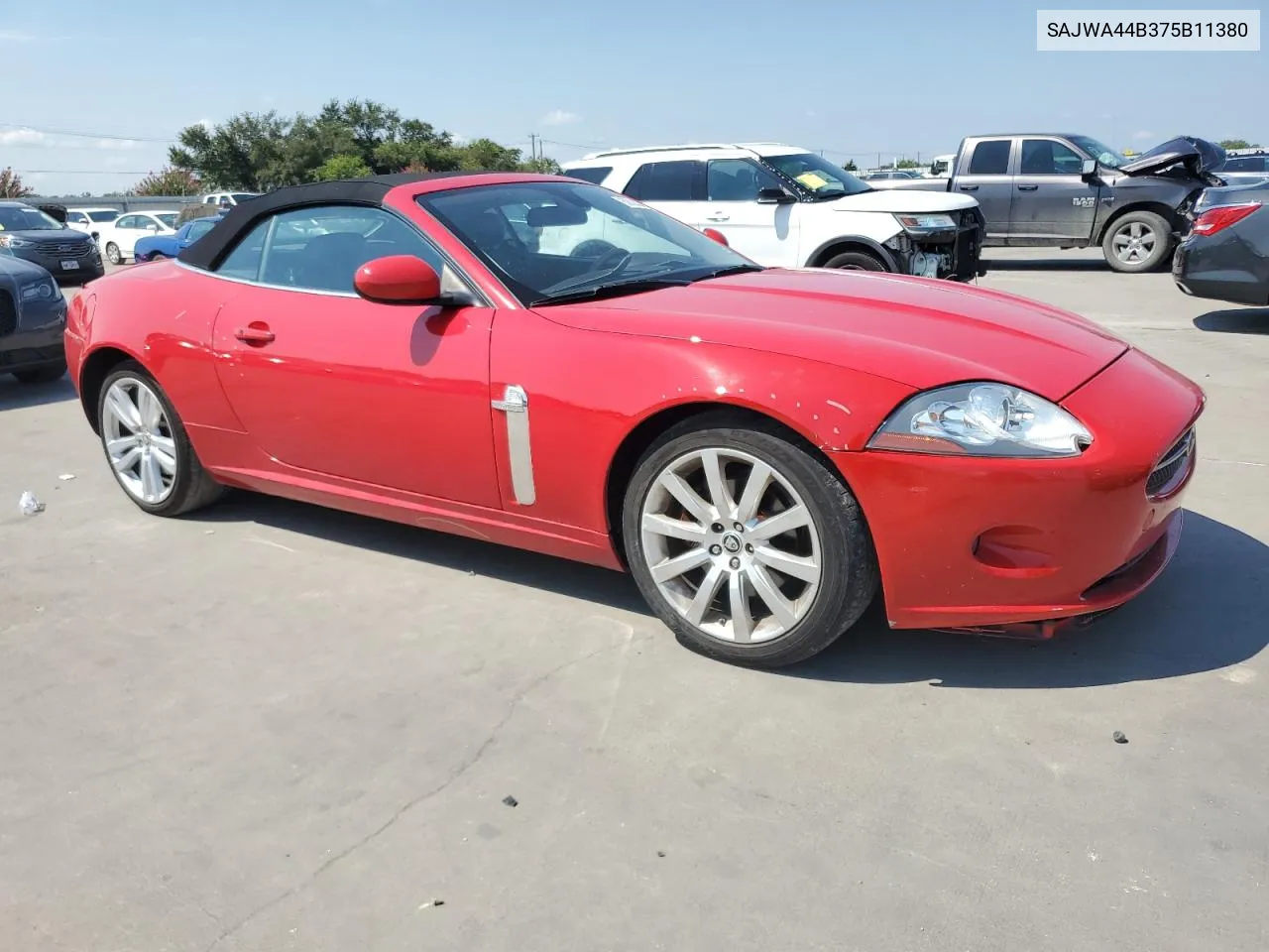 2007 Jaguar Xk VIN: SAJWA44B375B11380 Lot: 63809094