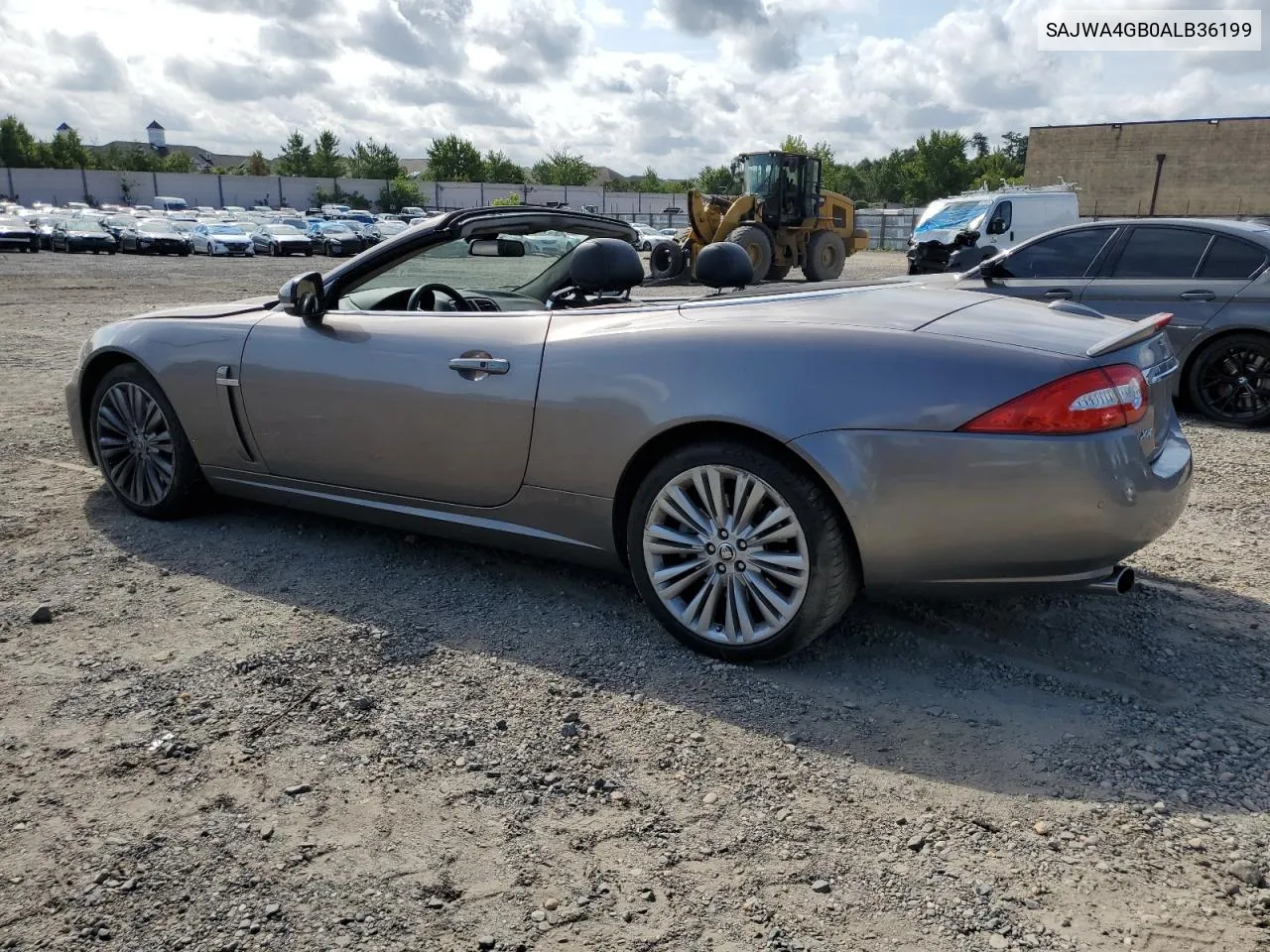 2010 Jaguar Xk Portfolio VIN: SAJWA4GB0ALB36199 Lot: 70485014