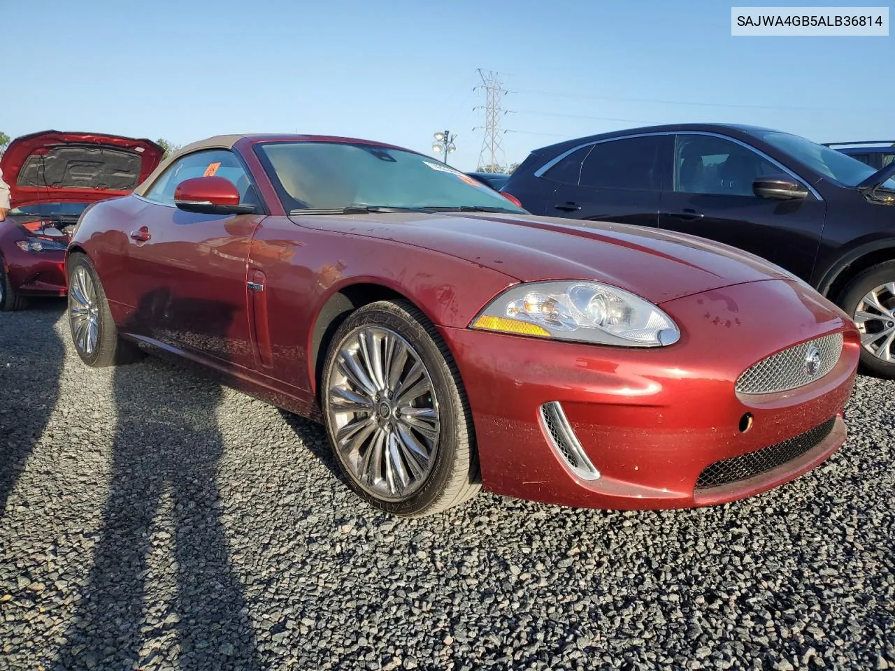 2010 Jaguar Xk Portfolio VIN: SAJWA4GB5ALB36814 Lot: 74855444