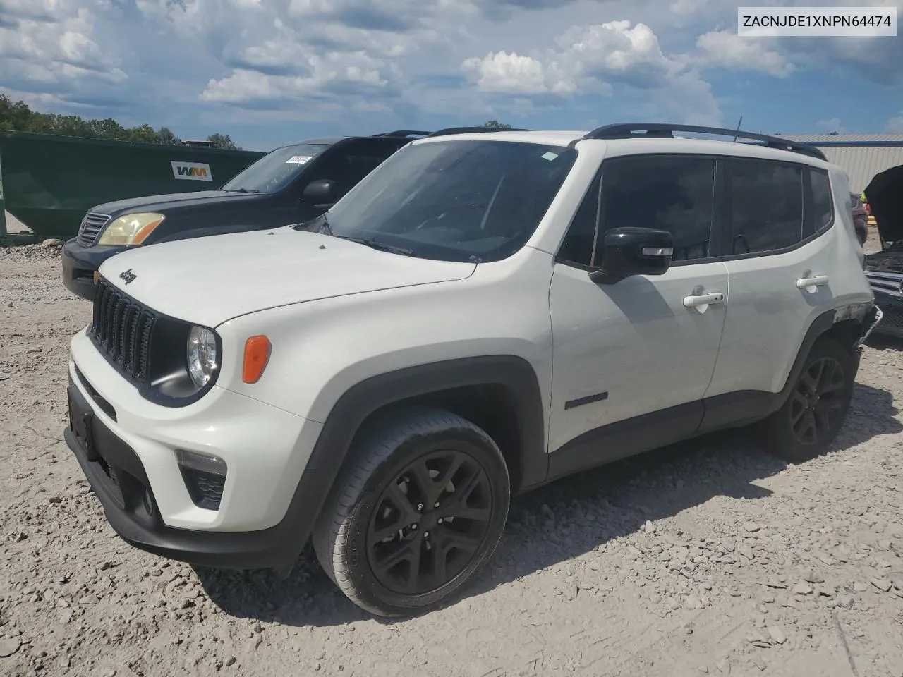 2022 Jeep Renegade Altitude VIN: ZACNJDE1XNPN64474 Lot: 69831224