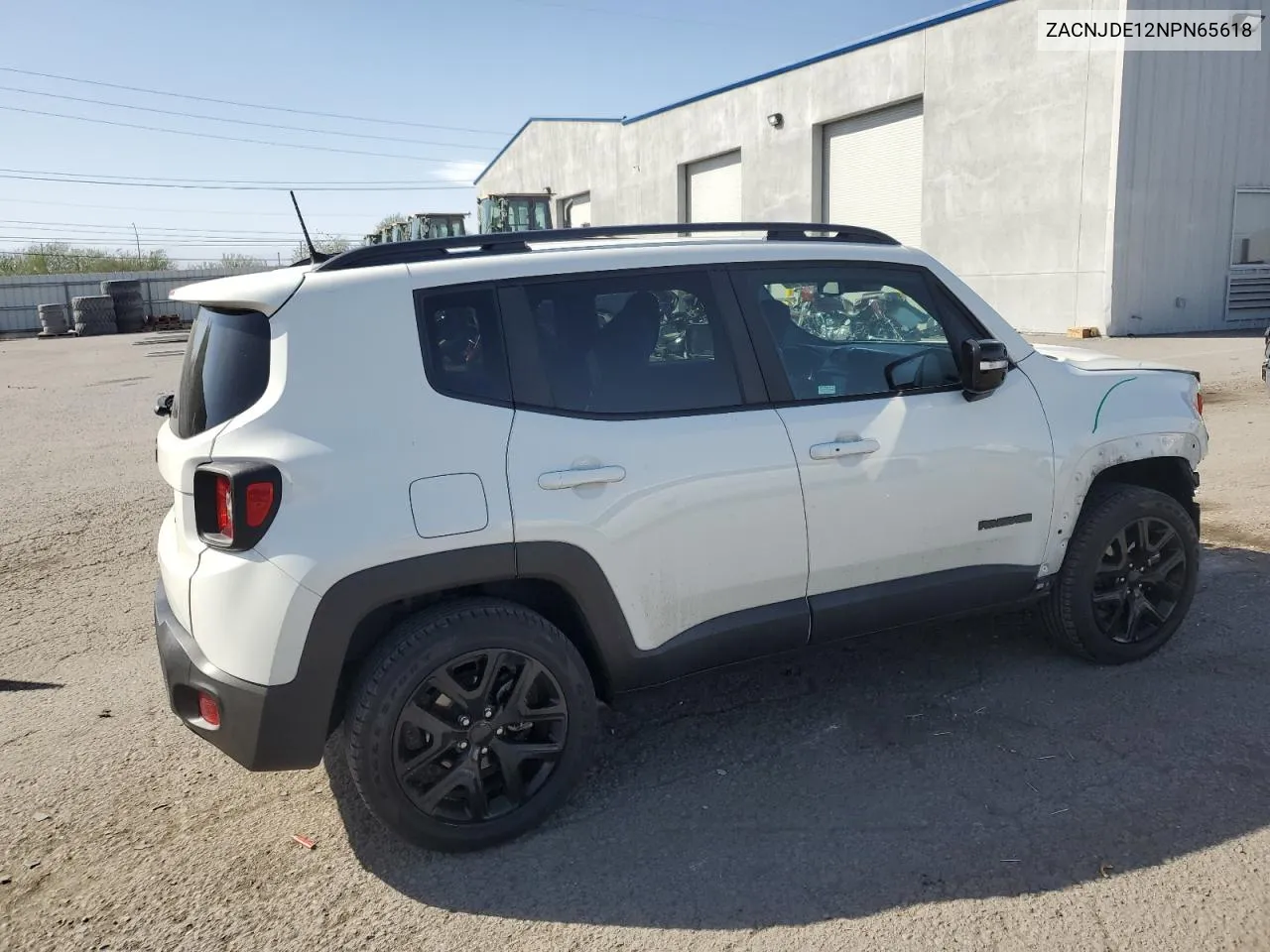 2022 Jeep Renegade Altitude VIN: ZACNJDE12NPN65618 Lot: 76632914