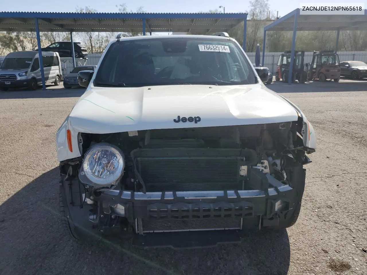 2022 Jeep Renegade Altitude VIN: ZACNJDE12NPN65618 Lot: 76632914