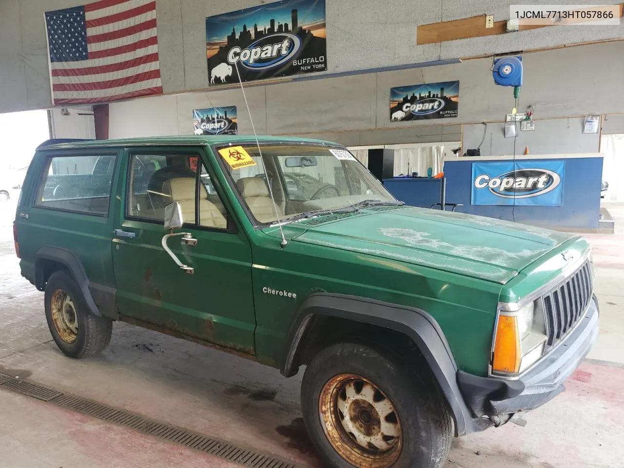 1987 Jeep Cherokee VIN: 1JCML7713HT057866 Lot: 60757394