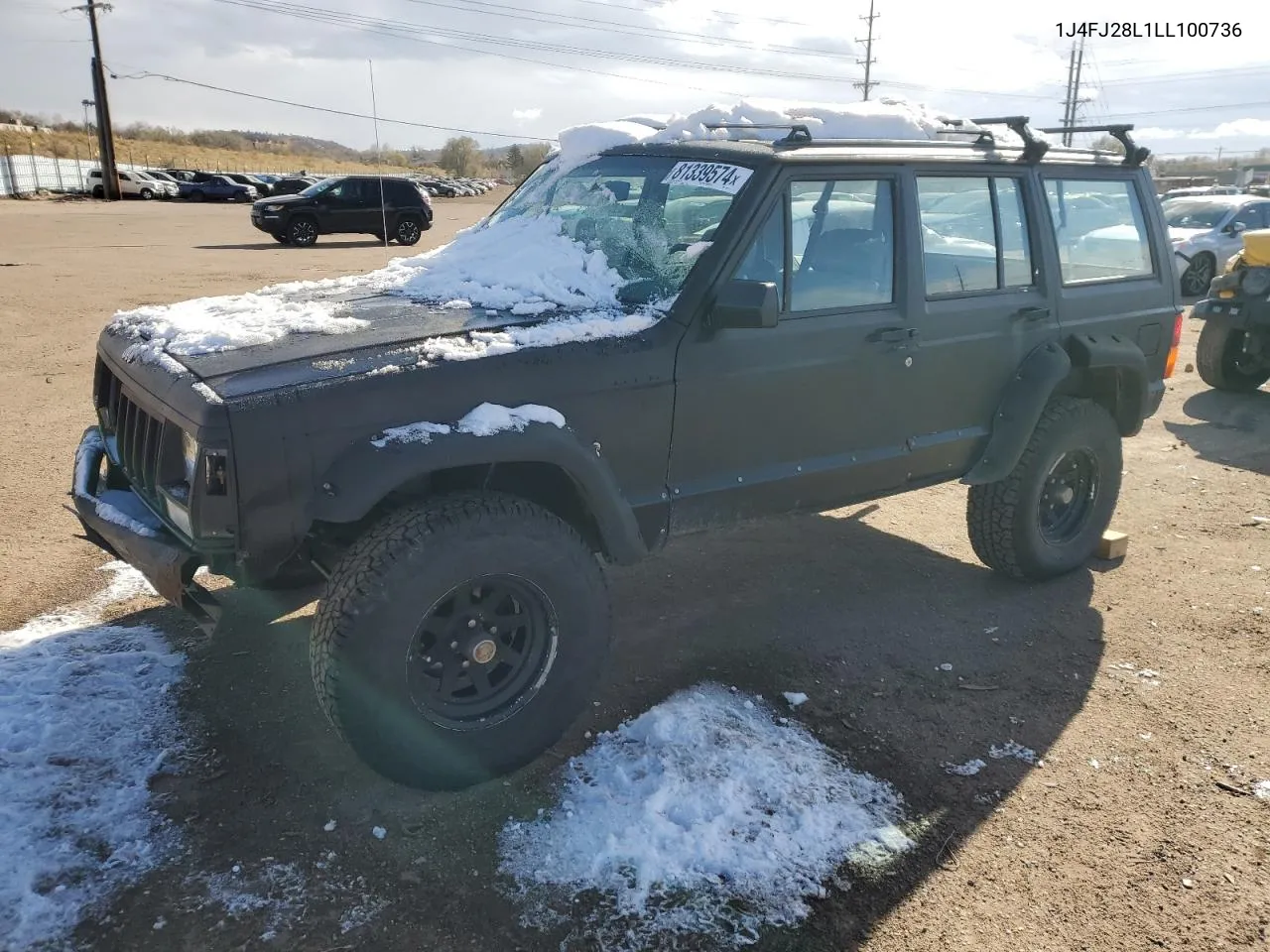 1990 Jeep Cherokee VIN: 1J4FJ28L1LL100736 Lot: 81339574