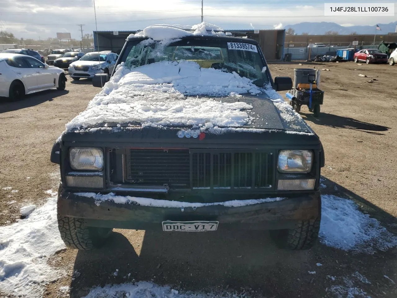 1990 Jeep Cherokee VIN: 1J4FJ28L1LL100736 Lot: 81339574