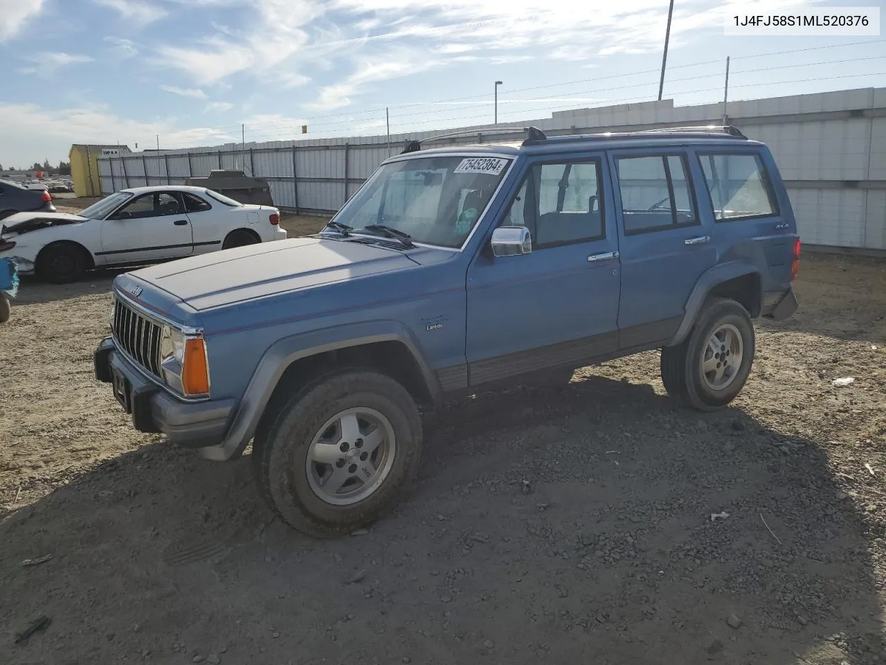 1991 Jeep Cherokee Laredo VIN: 1J4FJ58S1ML520376 Lot: 75452364