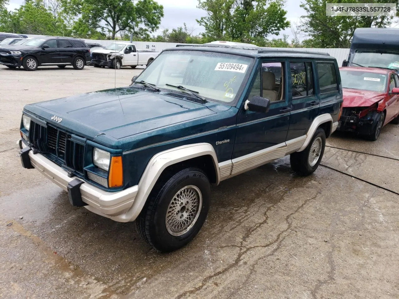 1995 Jeep Cherokee Country VIN: 1J4FJ78S3SL557728 Lot: 55109494