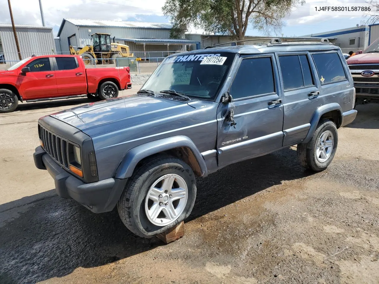 1J4FF58S01L587886 2001 Jeep Cherokee Classic