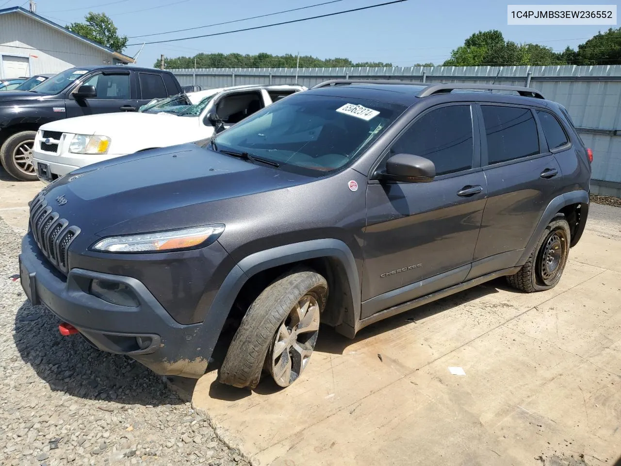 2014 Jeep Cherokee Trailhawk VIN: 1C4PJMBS3EW236552 Lot: 65562374