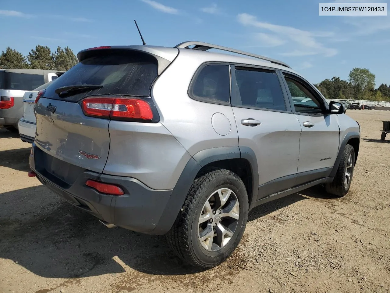 2014 Jeep Cherokee Trailhawk VIN: 1C4PJMBS7EW120433 Lot: 71959824