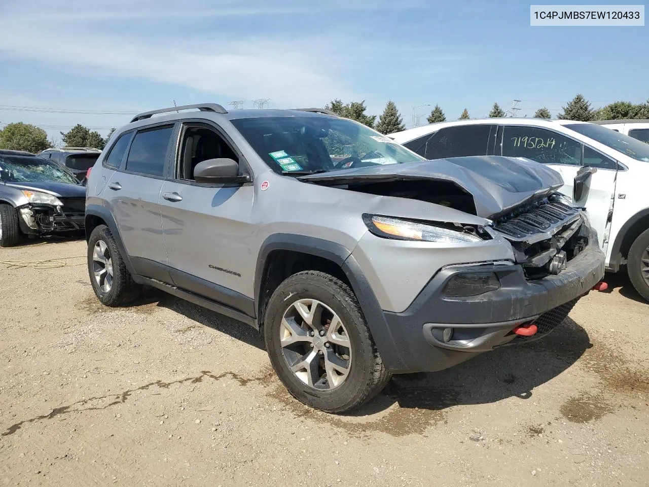 2014 Jeep Cherokee Trailhawk VIN: 1C4PJMBS7EW120433 Lot: 71959824