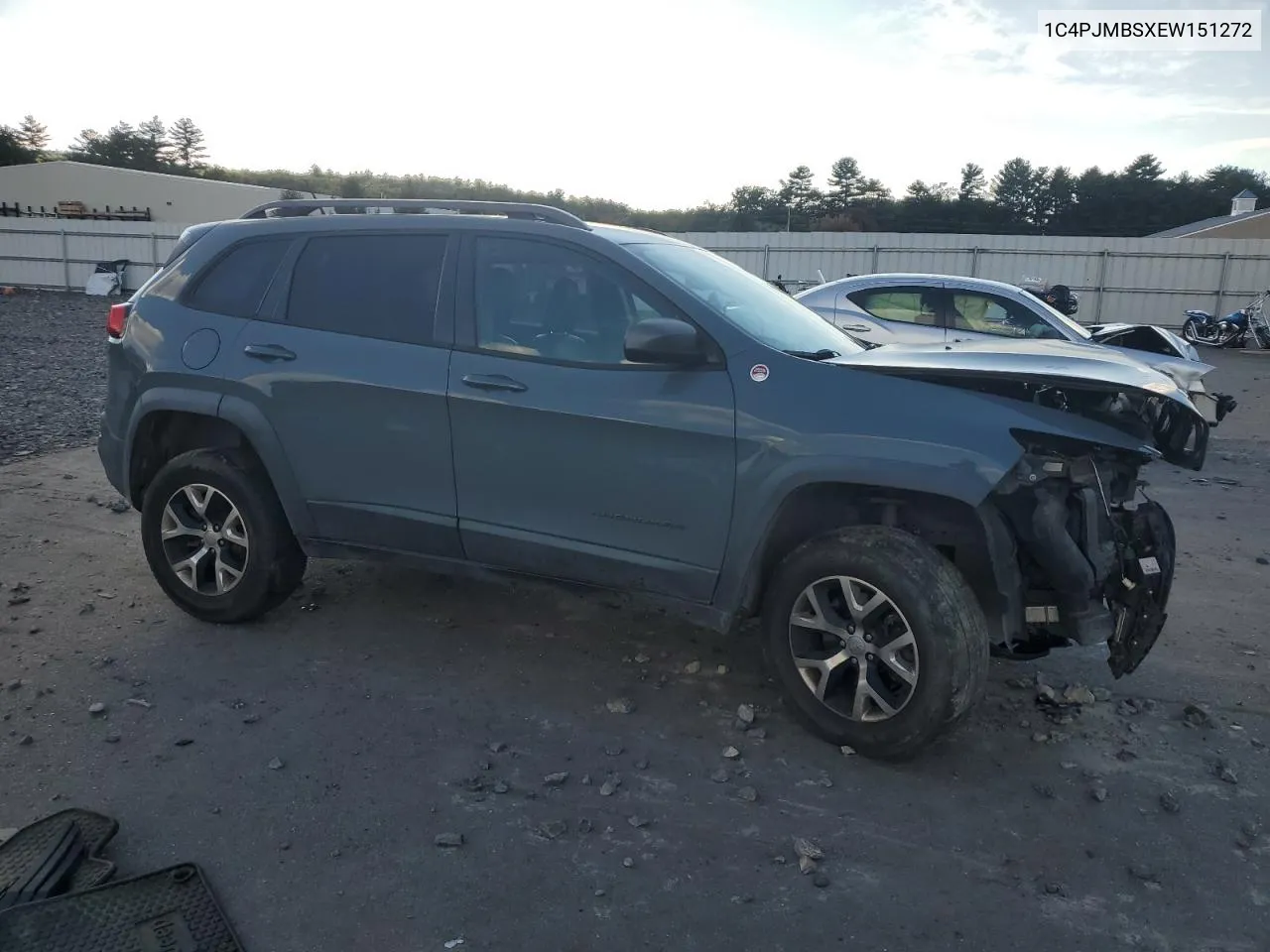 2014 Jeep Cherokee Trailhawk VIN: 1C4PJMBSXEW151272 Lot: 72954564