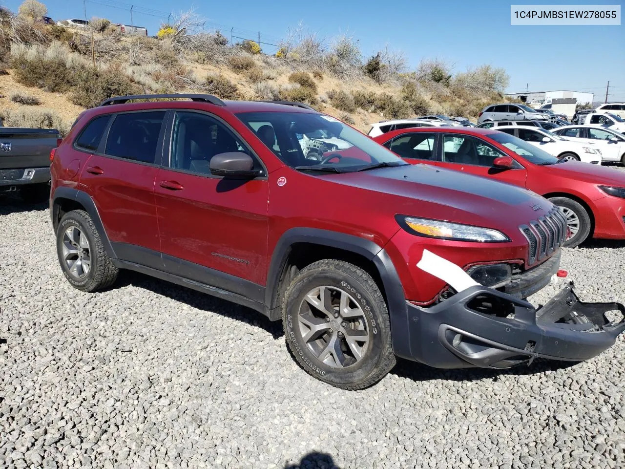 2014 Jeep Cherokee Trailhawk VIN: 1C4PJMBS1EW278055 Lot: 74180604