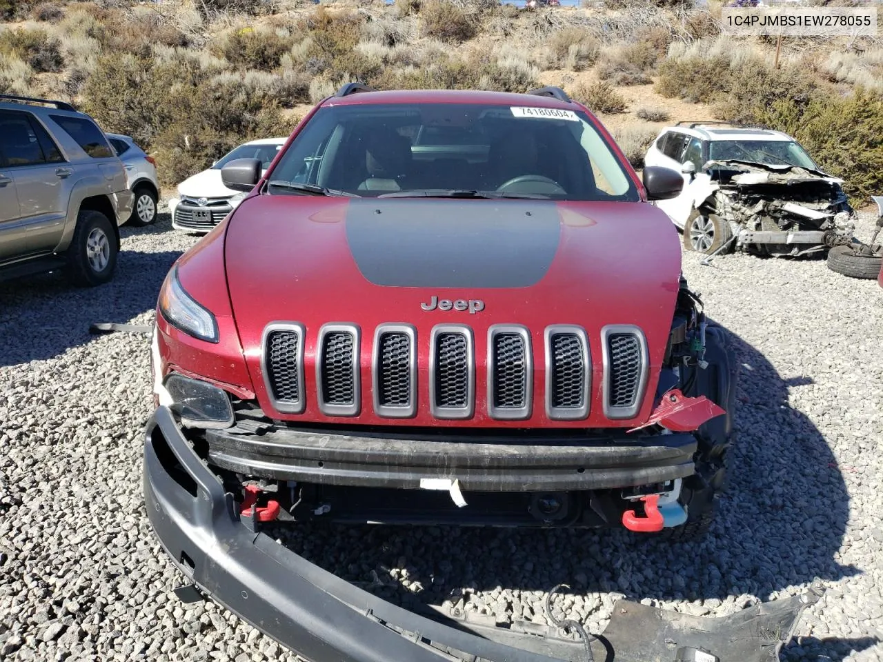 2014 Jeep Cherokee Trailhawk VIN: 1C4PJMBS1EW278055 Lot: 74180604