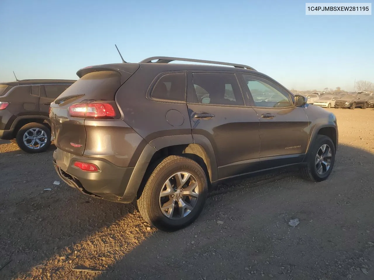 2014 Jeep Cherokee Trailhawk VIN: 1C4PJMBSXEW281195 Lot: 76681224